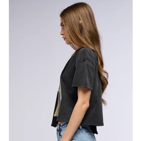 Akira Look This Way Graphic Tee in Black and Dark Grey Women's sz. L - Picture 3 of 9